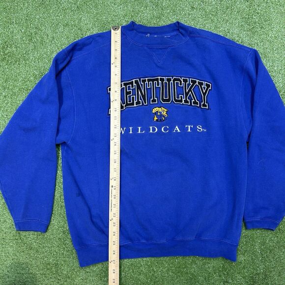 VTG Kentucky Wildcats Blue Embroidered Sweatshirt Adult Pullover - Picture 4 of 5